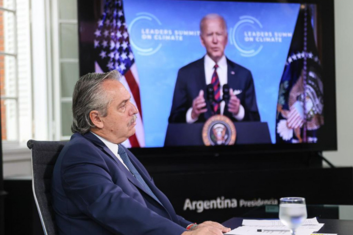 Alberto Fernández en la cumbre con Joe Biden y aseguró: