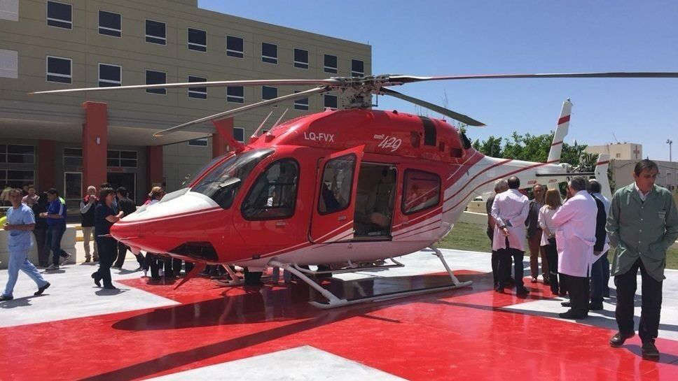 Un bebé de 9 meses tuvo que ser trasladado un vuelo sanitario luego de sufrir graves quemaduras 