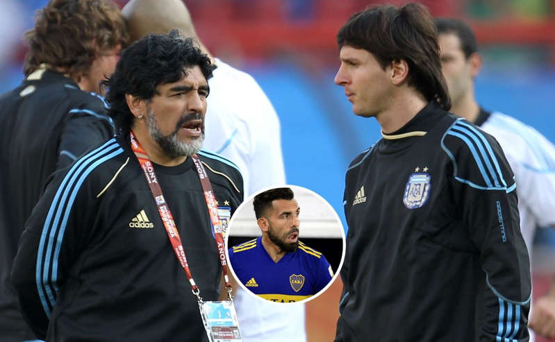 &quot;Yo fui testigo&quot;: Tevez reveló cómo era la relación entre Maradona y Messi en Sudáfrica 2010