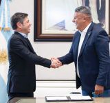 Claudio Tapia y Axel Kicillof rubricaron el convenio por el uso del estadio Único Diego Armando Maradona